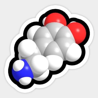 Dopamine Molecule Chemistry Sticker